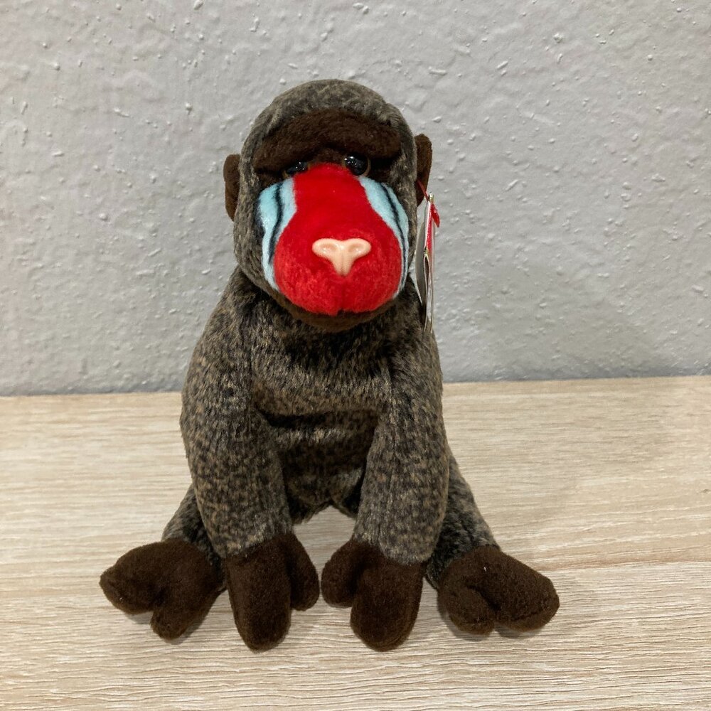 New Ty Beanie Baby Cheeks‎ the Baboon 1999 Vintage Collectible
